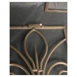 2 Decorative Wall Sconces, White Wall Shelf, and Curtain Rod with Mounting Accessories