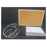 Panasonic Blu-Ray Disc Player w/ Various Cables, Cork Board, White Board