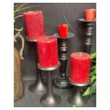 Lot of Nice Artificial Plants & Candles w/ Stands