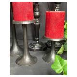 Lot of Nice Artificial Plants & Candles w/ Stands