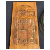 2 Clocks & Decorative Plate w/ Embossed Leaf (made in Columbia)
