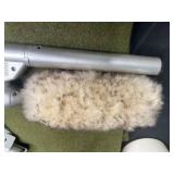 Variety of Bathmats, Wicker Trash Bin, Electric Duster, Power Strip, Large Green Throw (fleece/felt), Small White Trash Bin
