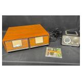 Crosley Radio (black) and VTG Multi-Media Storage - Various Media Included
