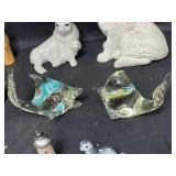 The Art of Chokin Plate w/ 24K Gold Edging Made in Japan, Large Variety of Animal Figurines (mixed materials), Magnets, Small Circular Wooden Storage Box and More!