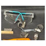 Variety of Hand Tools/Garage Items inc Caulk Gun, Twin/Rope, Variety of Screw Drivers, C-Clamp, Safety Glasses and More!