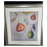 Set of Framed Colorful Fruit Paintings 29"x31"