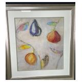 Set of Framed Colorful Fruit Paintings 29"x31"