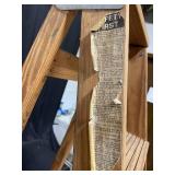 6ft Wooden Household Ladder - 200lb. Capacity