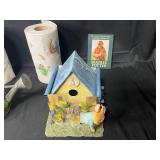 Beatrix Potter Peter Rabbit Collection inc 2 Paper Towel Rolls, Book, Stuffed Animal, Metal House and Metal Watering Can