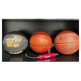 3 Basketballs and Manual Air Pump
