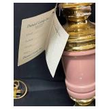 VTG Table Lamp Gold Tone and Mauve Body Untested