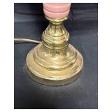 VTG Table Lamp Gold Tone and Mauve Body Untested