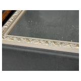 Two Framed Mirrors - Wooden Frame and Silver Tone Ornate Frame