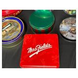 Blue Pot with Lid, 3 Bread Loaf Baking Pans and Fun Christmas Tins/Food Storage Containers