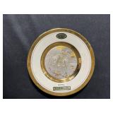Original Chokin Art Collection "Swans" w/ 24k Gold Rim