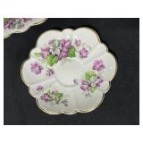 Salisbury Bone China "Devonshire Violets" Teacup, Saucer and Salad Plate
