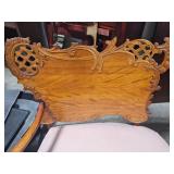 Unique Antique Carved Wood Settee