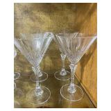 VTG Set of 4 Longchamp D’arques Cristal Martini Glasses