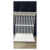 White Wooden 5 Hook Clothes Rack
