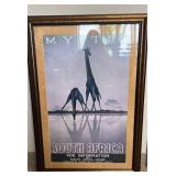 Brown & Copper Framed South Africa Poster from Schneiderman’s Furniture