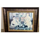 Ornate Copper/Gold/Brown Frame of 2 Women Having Tea/Coffee from Schneiderman’s Furniture