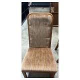 VTG Oak Table w/ 4 Chairs w/ Plush Earth Tone Fabric
