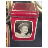 Large Lot of Various Styles and Sizes of Vintage and Collectible Queen Elizabeth II and Royal Family Tins