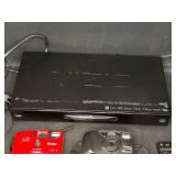 Vizio DVD Player with Remote, Red Vivitar LP45 Camera, Black Pentax Camera and Film Rolls