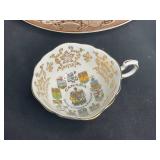 VTG Queen Elizabeth II Canada Plate Clarice Cliff Royal Saffordshire Sepia Portrait, QEII 30th Anniversary Plate, Paragon China Canada Coats of Arms Tea Cup, Sanderson