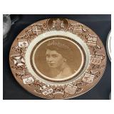VTG Queen Elizabeth II Canada Plate Clarice Cliff Royal Saffordshire Sepia Portrait, QEII 30th Anniversary Plate, Paragon China Canada Coats of Arms Tea Cup, Sanderson