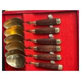 1953 Queen Elizabeth II Coronation Medal, Decorative QEII Stamped Pendant, Chicago Pendant and Bronze Miniature Spoons from S. Samran Thailand Co., LTD - Made in Thailand