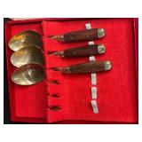 1953 Queen Elizabeth II Coronation Medal, Decorative QEII Stamped Pendant, Chicago Pendant and Bronze Miniature Spoons from S. Samran Thailand Co., LTD - Made in Thailand