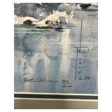 Lou Roman Signed Picture of Sailboats & Waterfront 742/2000