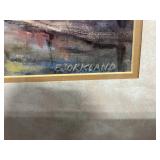 Framed Picture by Bjorkland Horse & Buggy Downtown Scene