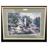 Lou Roman Reproduction Watercolor of "English Cottage" w/ COA 119/900