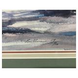 Lou Roman Reproduction Watercolor of "English Cottage" w/ COA 119/900