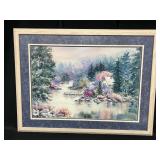 Lou Roman "North Woods Retreat" Reproduction Watercolor w/ COA 760/900