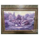 Ornately Framed Picture of Bridge & Trees Orig Retail Price of $289