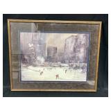 Lou Roman Signed & Numbered Picture of Urban Park w/ Skaters 487/650