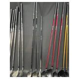 Black Roller Bag Filled w/ Golf Clubs - Both Drivers & Irons