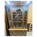 VTG China Cabinet w/ Beautiful Wood Work Designs