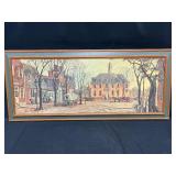 VTG Framed Picture of Williamsburg Scene