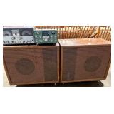 Speaker Cabinet Set - Speakers: University 312 Series 200 3 Way Diffaxial Speaker 8-16 OHMN 35 Watts, Heathkit SB-303 Ham Radio (untested) & Hallicrafters Receiver Model SX-98