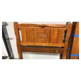 VTG Twin Head/Footboard w/ Carved Airplanes (really cool) & Wooden Frame