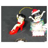 Lot of 6 Betty Boop Christmas Ornaments