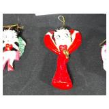 Lot of 6 Betty Boop Christmas Ornaments