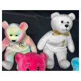 Lot of 5 Small Stuffed Bears, 3 TY Beanie Babies and 2 Other Brands