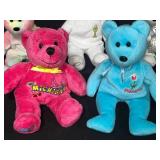 Lot of 5 Small Stuffed Bears, 3 TY Beanie Babies and 2 Other Brands