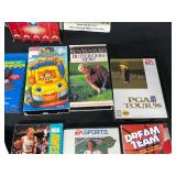 Variety of VHS Tapes inc. Shrek, Star Wars Collector Set, Dazzling Dunes and Basketball Bloopers and Many More!!!