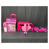 Barbie House / Car / Pink Dog / Motor Home